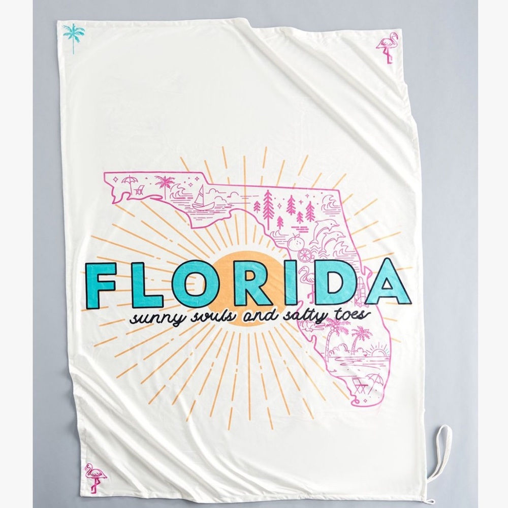 Florida oversized throw blanket with carry bag. Brand new.